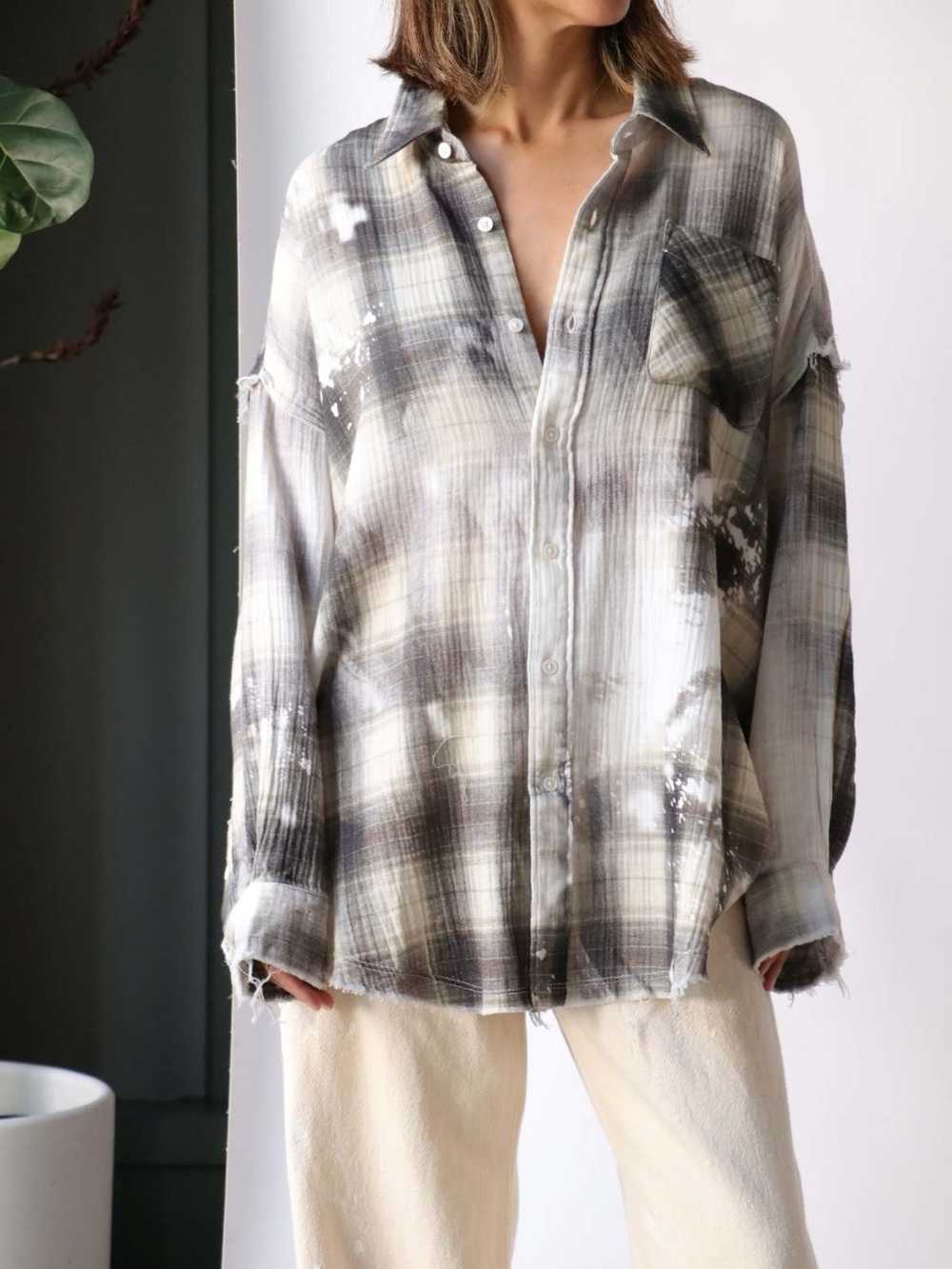 R13 Oversized Distressed Shirt, size XXS, excellent condition